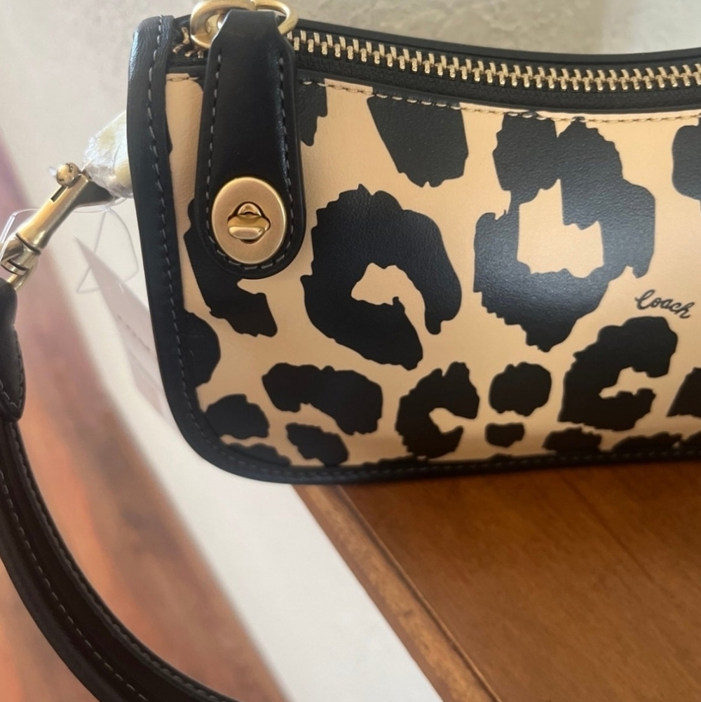 Coach Leopard Print Swinger 20, NWT - Picture 5 of 9
